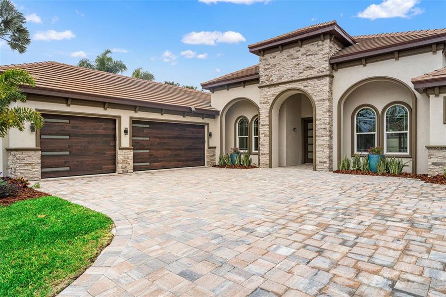 Front exterior of a new home in , Trinity, FL, highlighting curb appeal (Image 30).