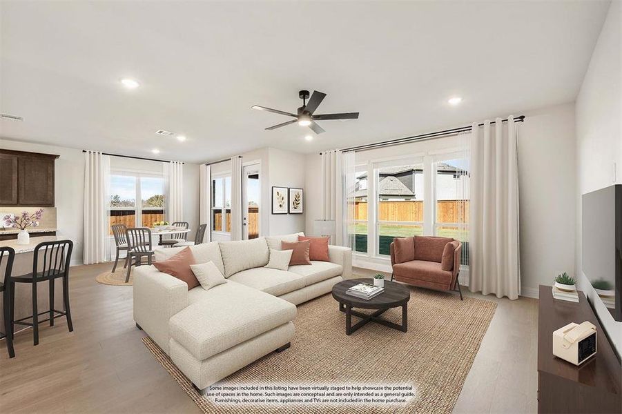 Furnished interior view inside a new home in Creekview Meadows, Pilot Point (Image 6).
