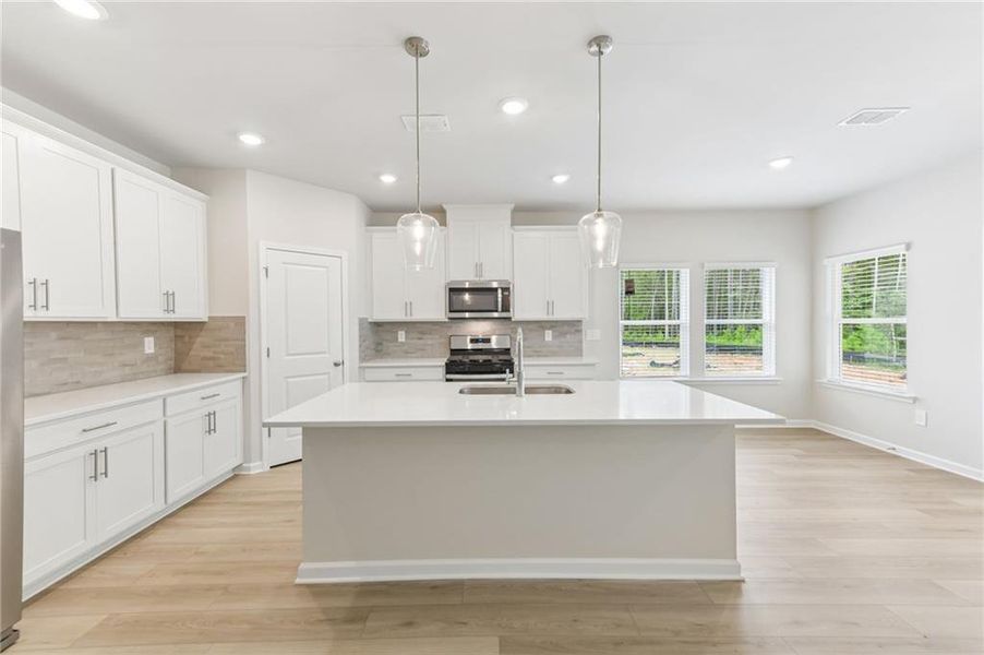 Furnished interior view inside a new home in Parkside at Grayson, Grayson (Image 12).