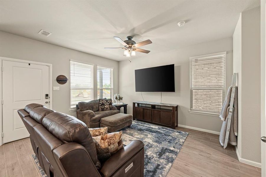 Furnished interior view inside a new home in Heritage Village, Haltom City (Image 7). Furnished interior view inside a new home in Heritage Village, Haltom City (Image 7).