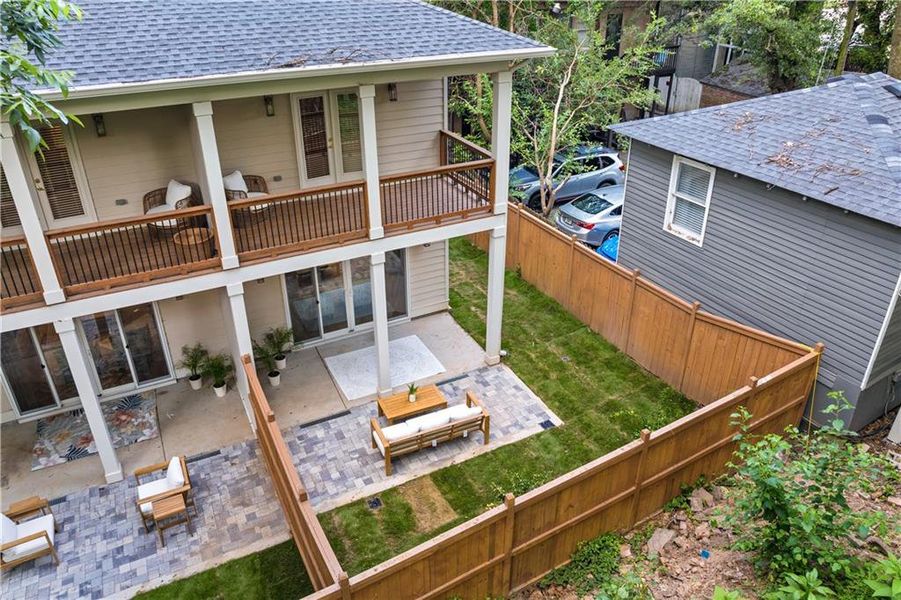 Exterior details and patio area of a home in , Atlanta (Image 25).