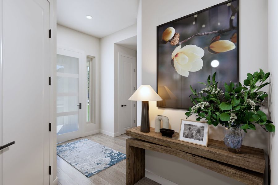 Representative furnished interior of a home built from the The Bastrop by David Weekley Homes in Sienna - Grove Collection, Missouri City (Image 6).
