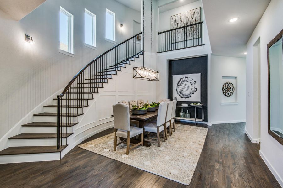 Representative furnished interior of a home built from the Monte Carlo by Sandlin Homes in Lakesong, Midlothian (Image 5).