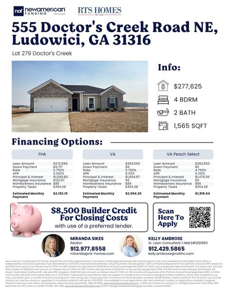 2D floor plan layout of this home in Doctor's Creek, Ludowici, GA (Image 4).