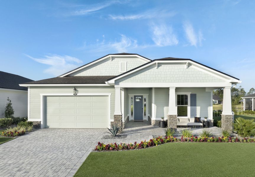 Representative exterior photo of a completed home built from the Curacao by Mattamy Homes in RiverTown - WaterSong, St. Johns, FL (Image 19). Representative exterior photo of a completed home built from the Curacao by Mattamy Homes in RiverTown - WaterSong, St. Johns, FL (Image 19).