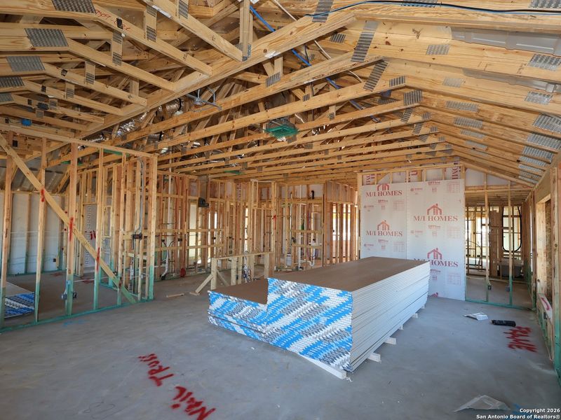 In-progress construction of a new home in Chaparral Ranch, Floresville, TX (Image 26).