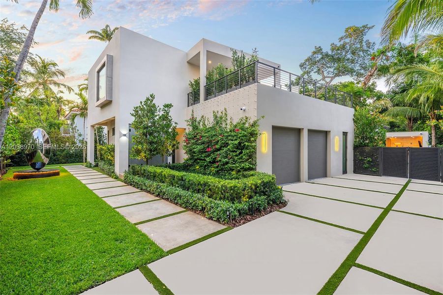 Front exterior of a new home in , Miami, FL, highlighting curb appeal (Image 2). Front exterior of a new home in , Miami, FL, highlighting curb appeal (Image 2).
