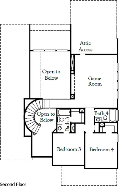 2D floor plan layout of this home in Buffalo Crossing, Cibolo, TX (Image 3). 2D floor plan layout of this home in Buffalo Crossing, Cibolo, TX (Image 3).