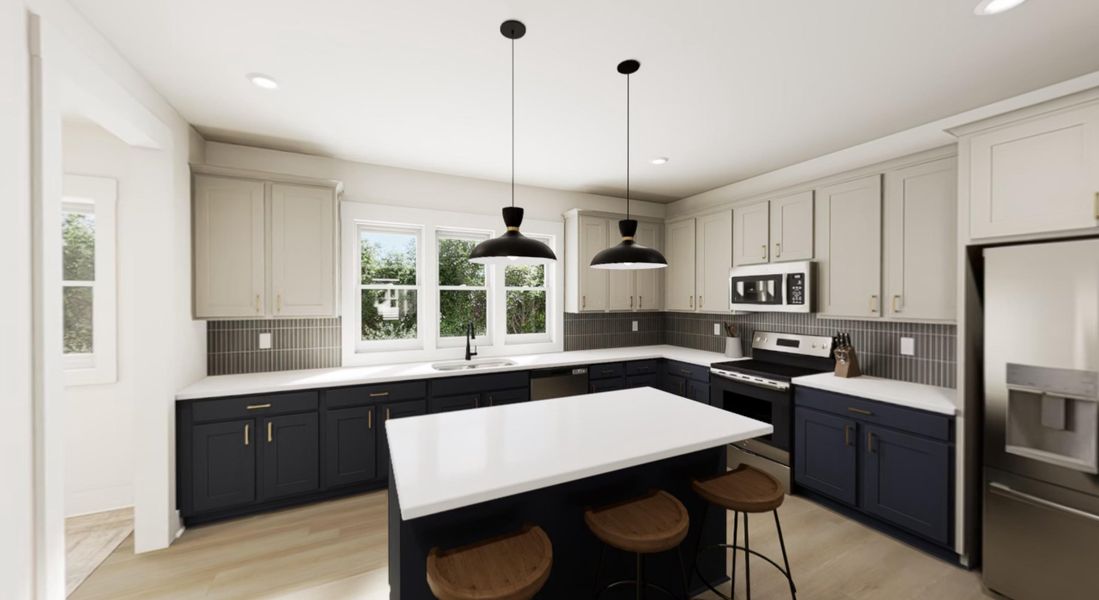 Representative furnished interior of a home built from the Bluebird by Garman Homes in Allen Park, Raleigh (Image 9). Representative furnished interior of a home built from the Bluebird by Garman Homes in Allen Park, Raleigh (Image 9).