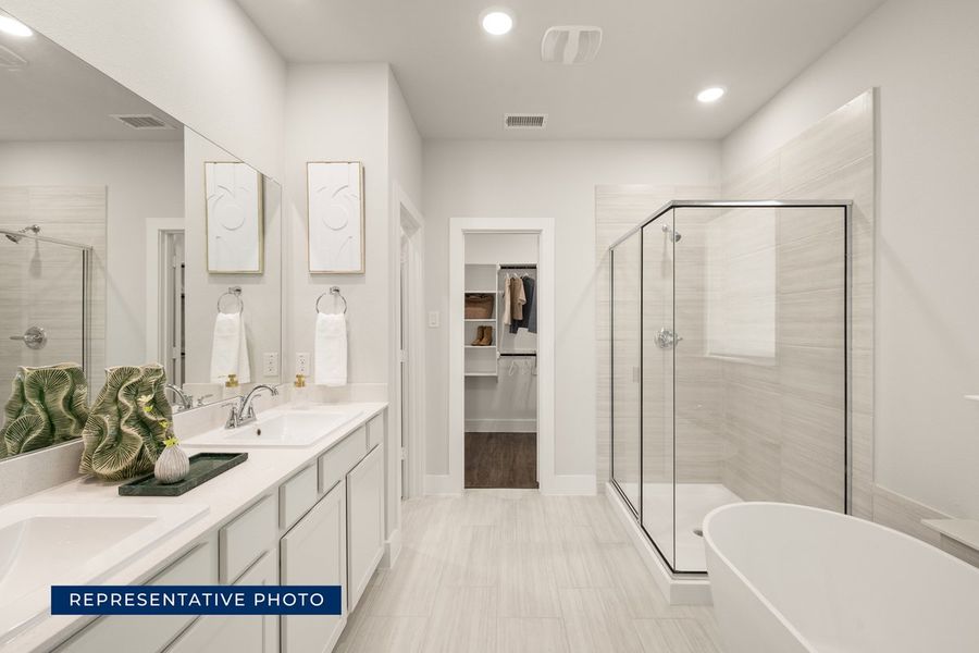 Representative furnished interior of a home built from the Harrison F by First Texas Homes in Oaklawn, Van Alstyne (Image 14).