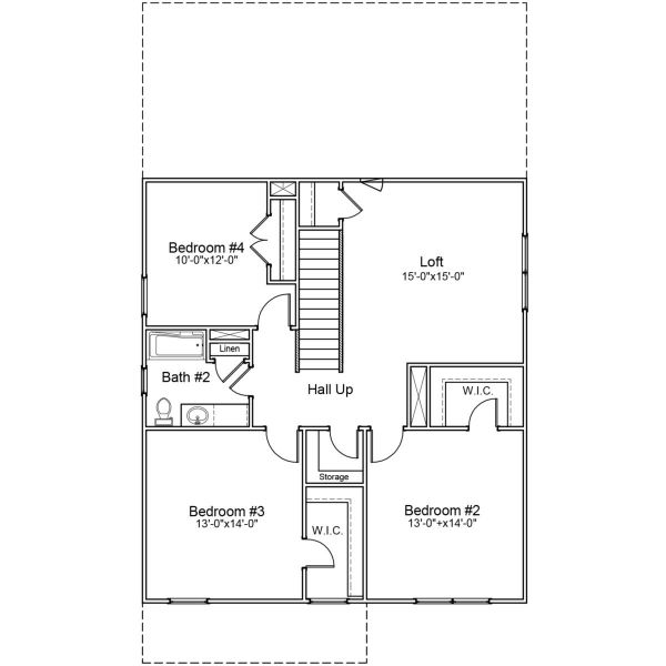 2D floor plan layout of this home in Creekside Ridge, Batesburg-Leesville, SC (Image 3).