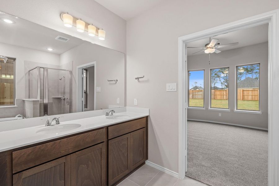 Furnished interior view inside a new home in The Highlands, Porter (Image 8).