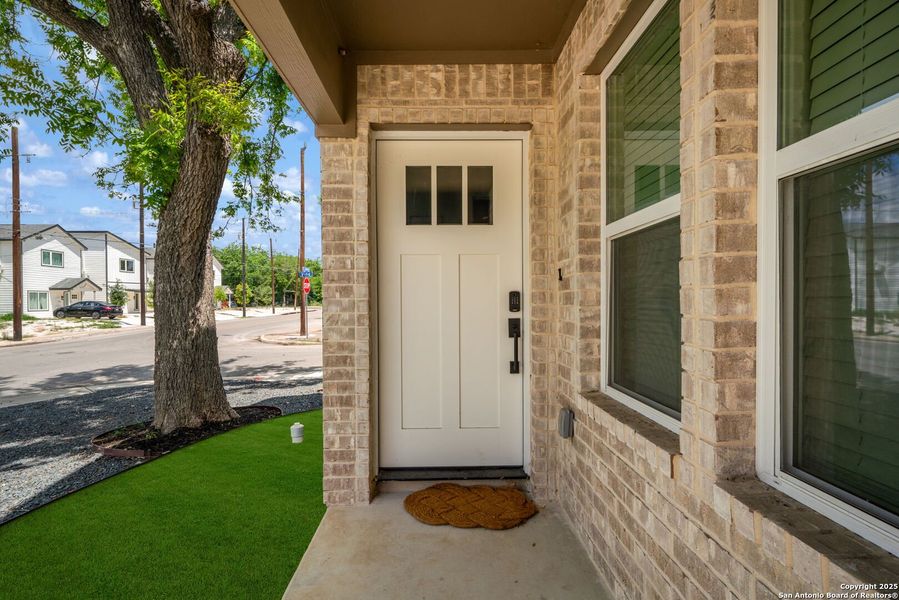 Front exterior of a new home in , San Antonio, TX, highlighting curb appeal (Image 19). Front exterior of a new home in , San Antonio, TX, highlighting curb appeal (Image 19).