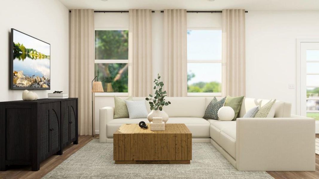 Furnished interior view inside a new home in Timber Ridge: Timber Ridge 42', Douglasville (Image 10).