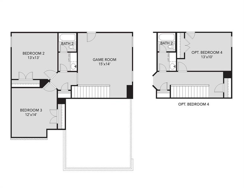 2D floor plan layout of this home in Deer Creek, Crowley, TX (Image 4).
