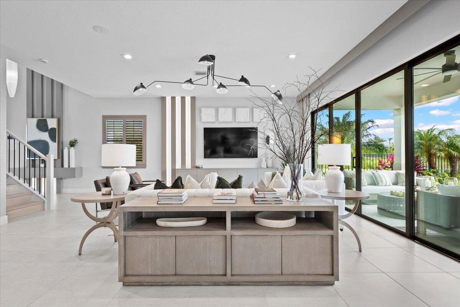 Furnished interior view inside a new home in Apex at Avenir, Palm Beach Gardens (Image 27).