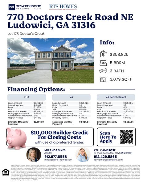 2D floor plan layout of this home in Doctor's Creek, Ludowici, GA (Image 19).
