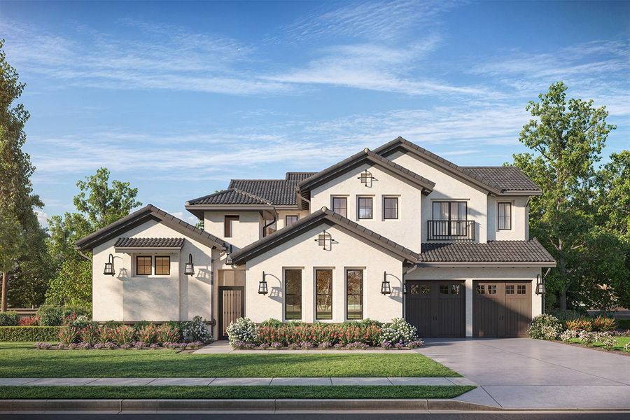Representative exterior photo of a completed home built from the Legend by Landon Homes in Fields - Brookside North, Frisco, TX (Image 2). Representative exterior photo of a completed home built from the Legend by Landon Homes in Fields - Brookside North, Frisco, TX (Image 2).