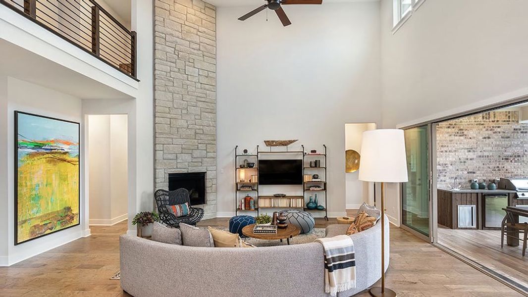 Furnished interior view inside a new home in Travisso, Leander (Image 13). Furnished interior view inside a new home in Travisso, Leander (Image 13).