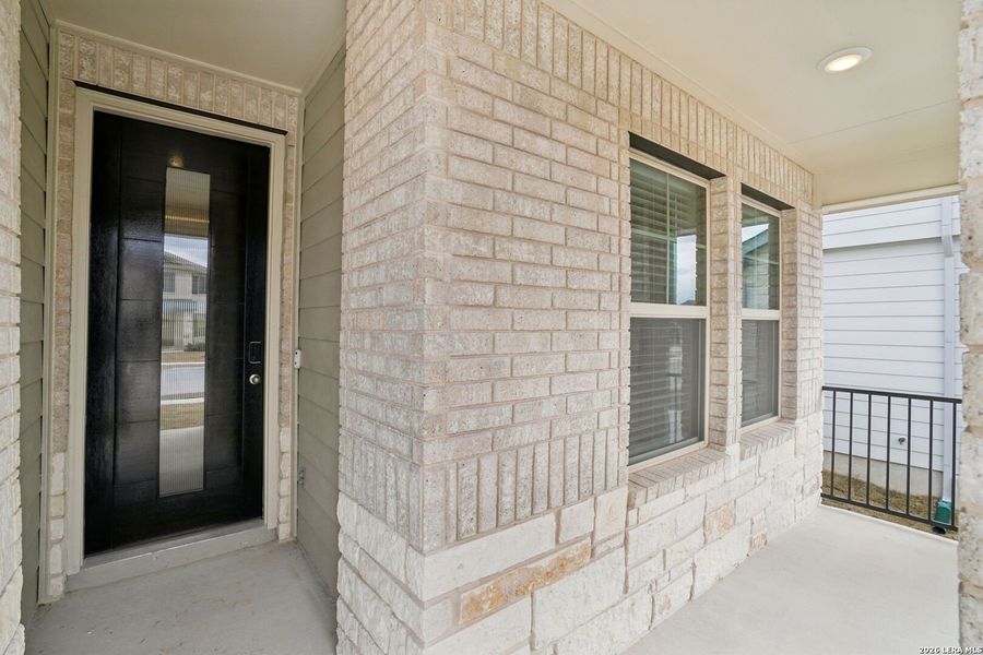 Exterior details and patio area of a home in Legendary Trails - Premier Series, Cibolo (Image 19).