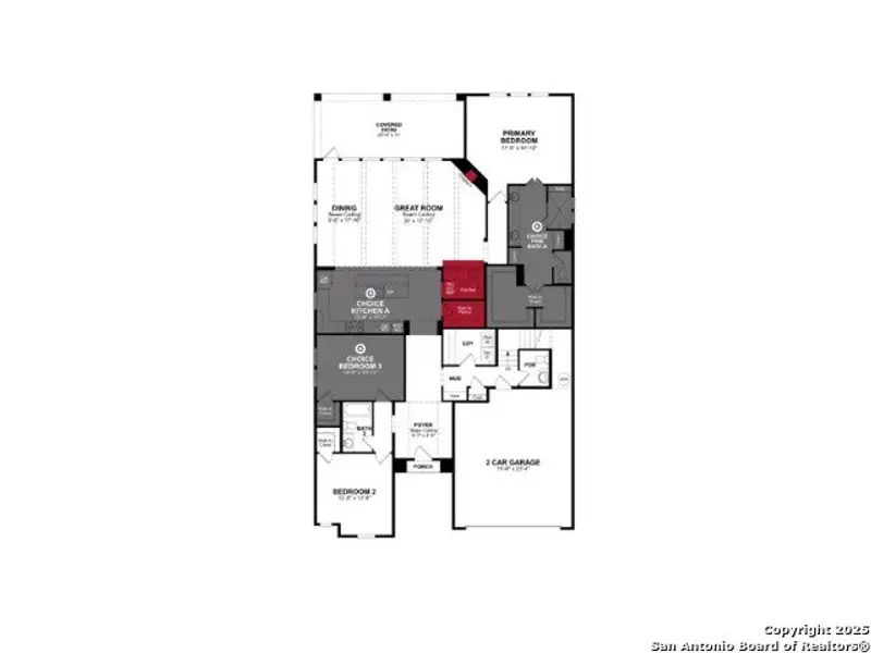 2D floor plan layout of this home in Cibolo Crossing, Universal City, TX (Image 3).