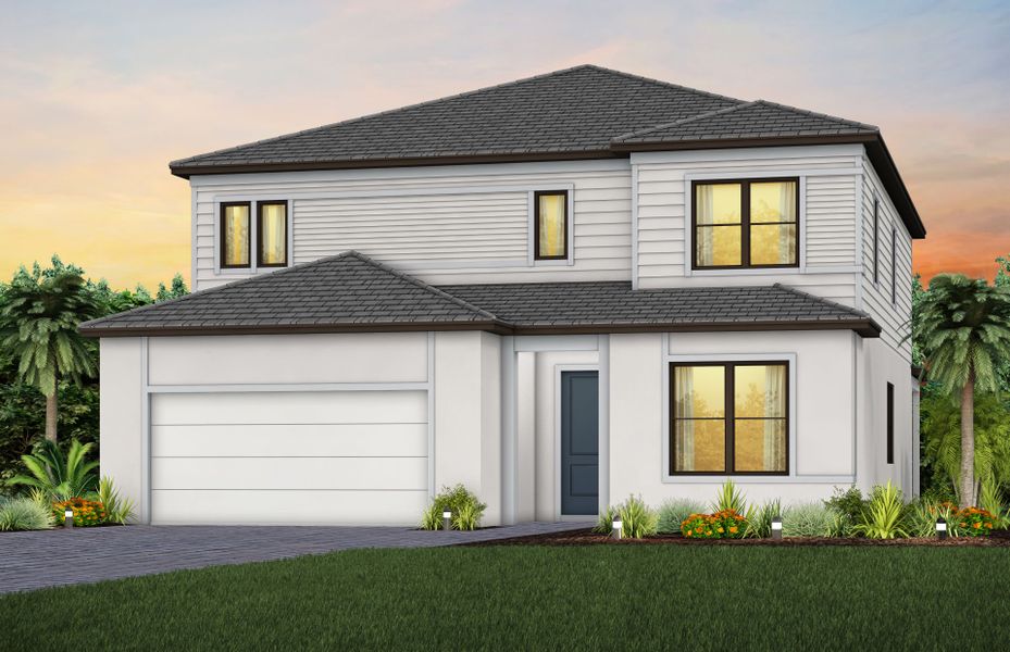 Representative exterior photo of a completed home built from the Yorkshire by Pulte Homes in Grandura, Sarasota, FL (Image 24).