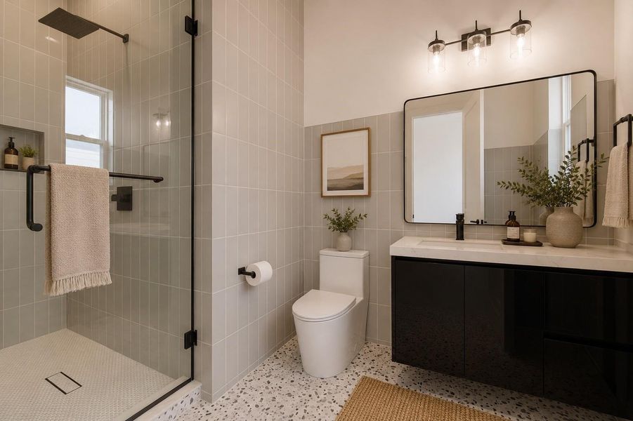 VIRTUALLU STAGED. Secondary bath 1 on 2nd floor. VIRTUALLU STAGED. Secondary bath 1 on 2nd floor.