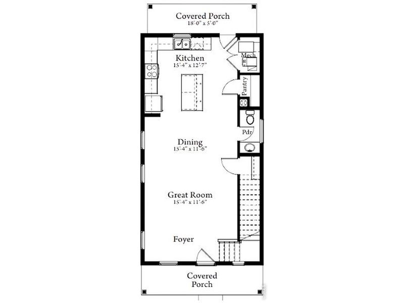 2D floor plan layout of this home in Liberty Draw, Evans, CO (Image 6).