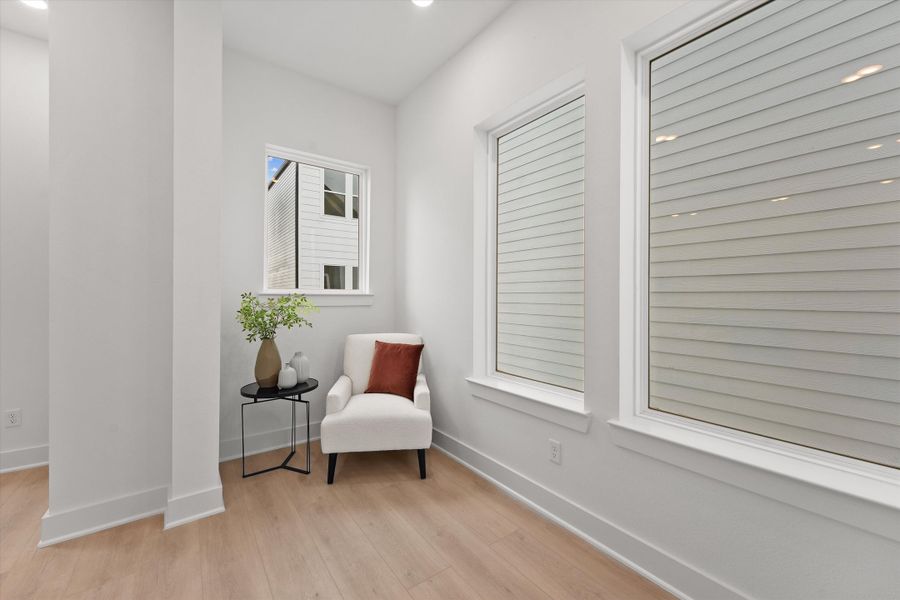 Representative furnished interior of a home built from the 1616 by Zoom Homes in Bauman Landing, Houston (Image 9).