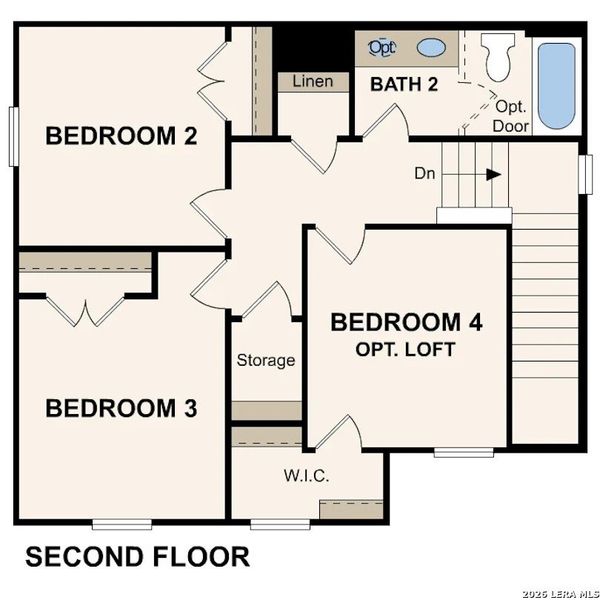 2D floor plan layout of this home in Rosemont Hill, San Antonio, TX (Image 3).