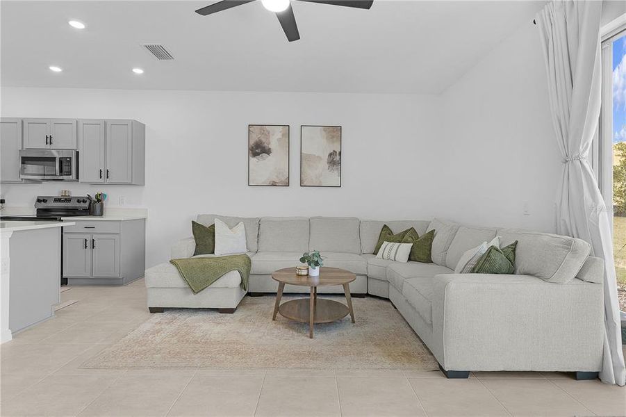 Furnished interior view inside a new home in Waterstone, Groveland (Image 19).