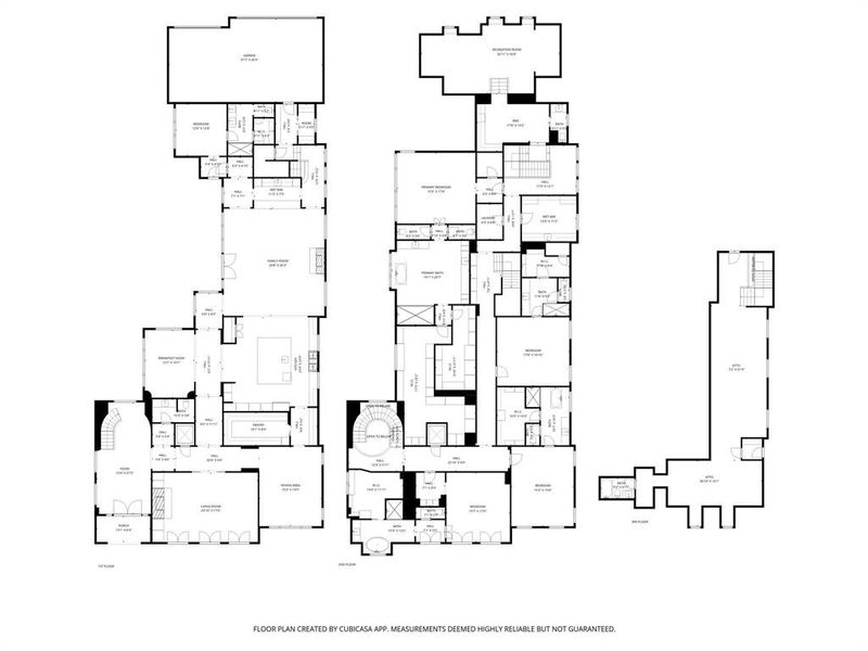 2D floor plan layout of this home in Highland Park, Dallas, TX (Image 4).