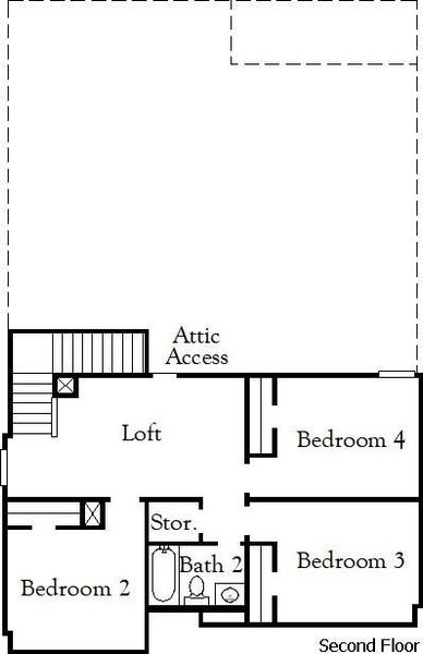 2D floor plan layout of this home in Cypress Green, Hockley, TX (Image 4).