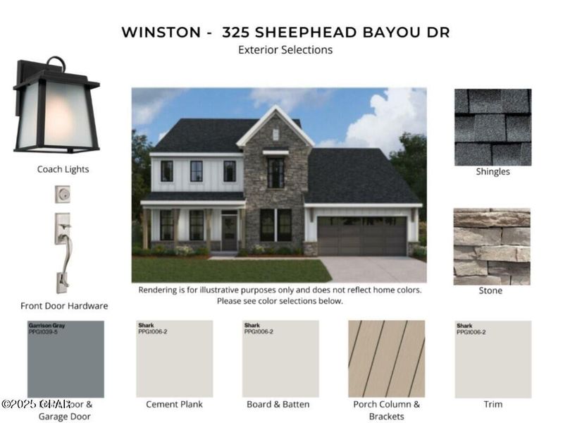 Sample of building materials used in homes in Breakfast Point East, Panama City Beach (Image 2). Sample of building materials used in homes in Breakfast Point East, Panama City Beach (Image 2).