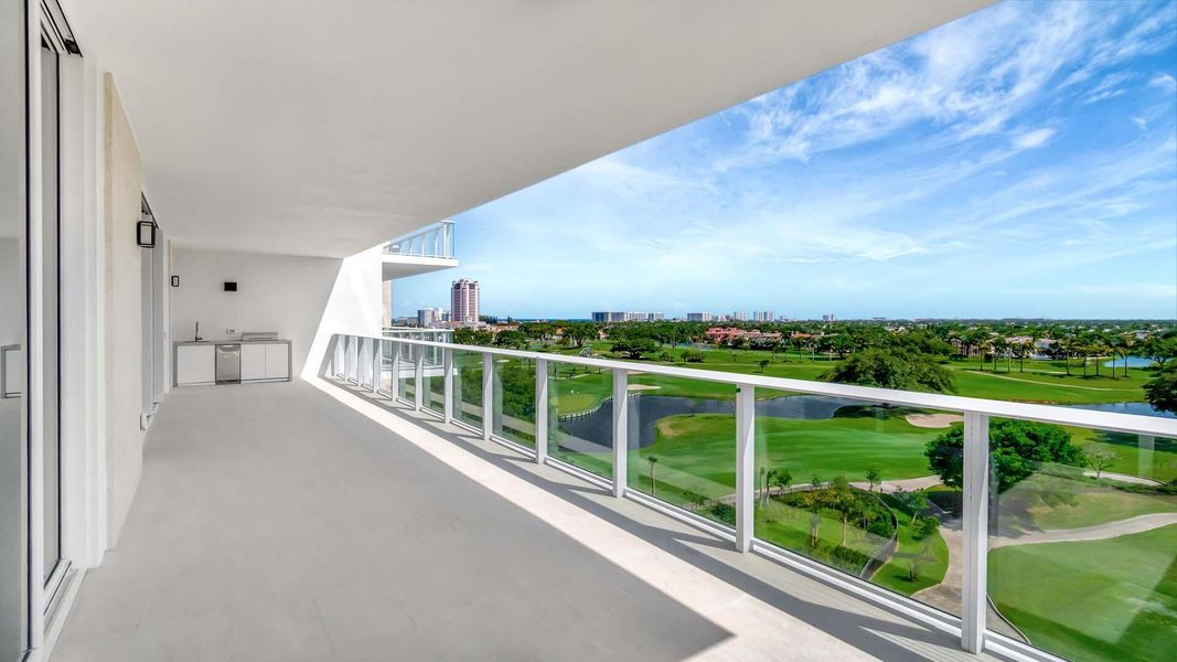 Exterior details and patio area of a home in Alina Residences, Boca Raton (Image 2).