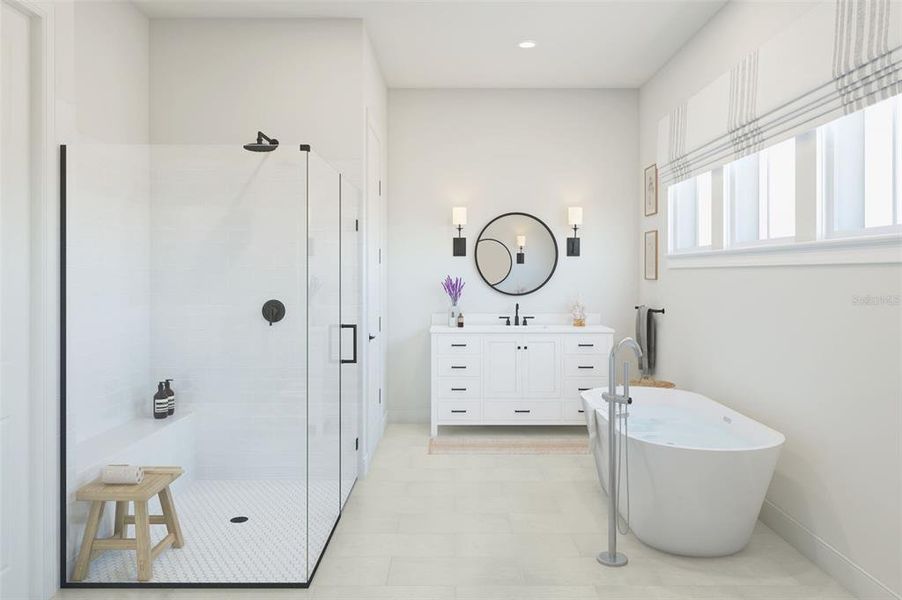 Furnished interior view inside a new home in Eden Preserve, Altamonte Springs (Image 6).