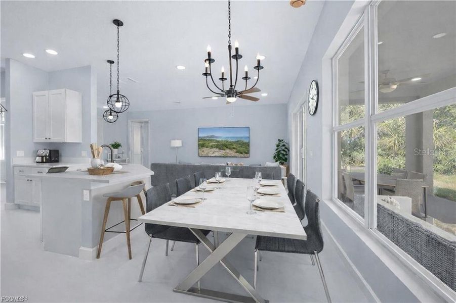 Furnished interior view inside a new home in , Lehigh Acres (Image 8). Furnished interior view inside a new home in , Lehigh Acres (Image 8).