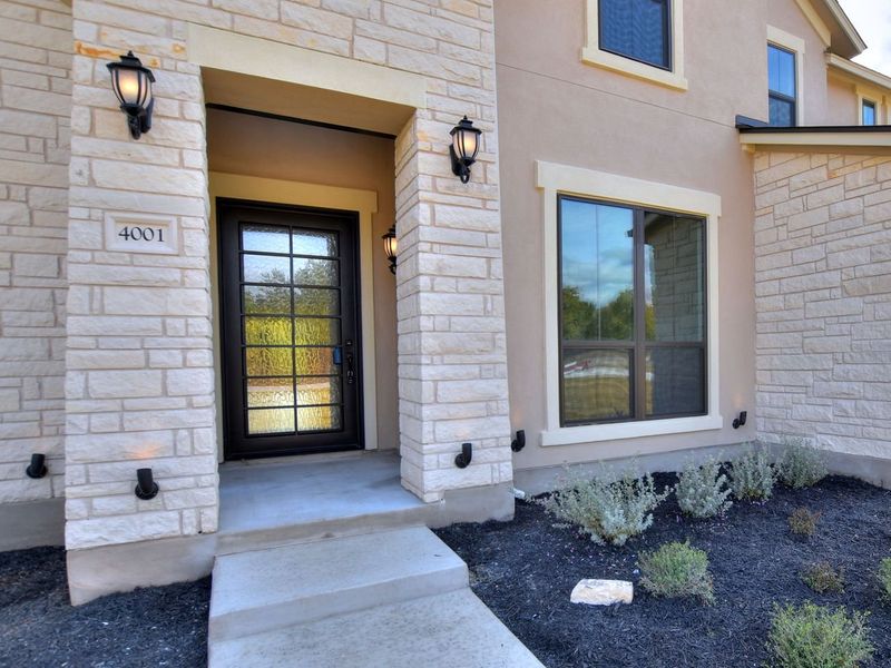 Representative exterior details of a home built from the Madera II by Giddens Homes in Scofield Farms Estates, Georgetown (Image 83).