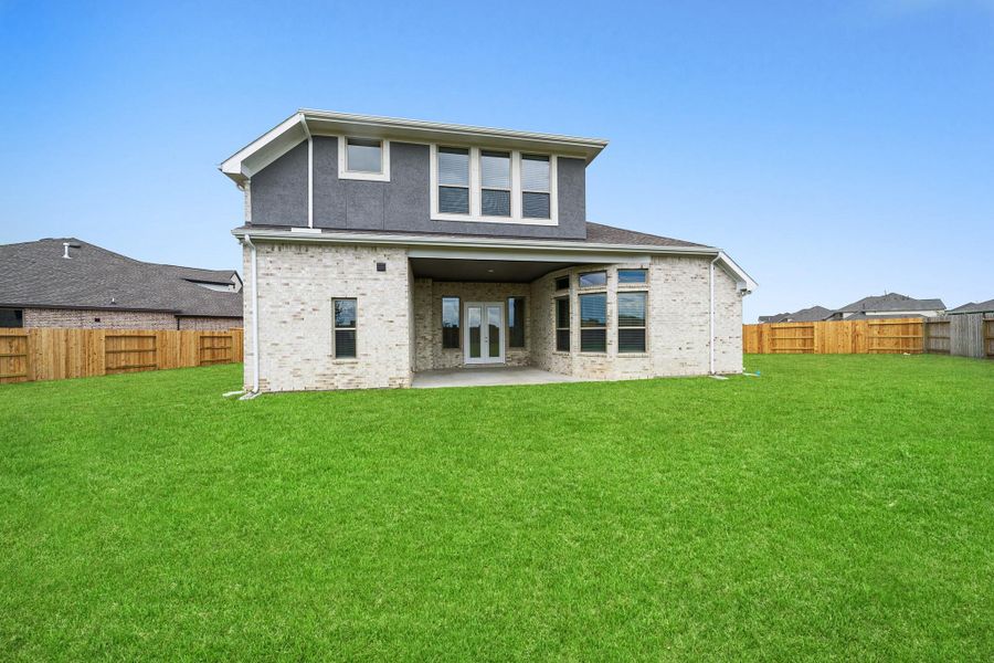 Exterior details and patio area of a home in The Highlands, Porter (Image 2). Exterior details and patio area of a home in The Highlands, Porter (Image 2).