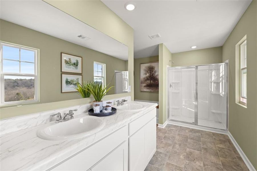 Furnished interior view inside a new home in Jackson Landing, Jefferson (Image 23). Furnished interior view inside a new home in Jackson Landing, Jefferson (Image 23).