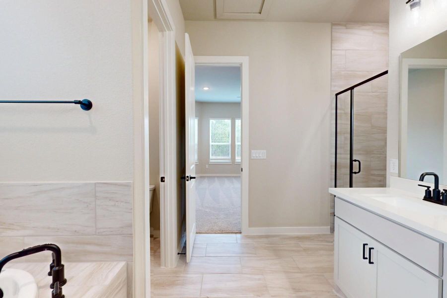 Furnished interior view inside a new home in Edgewood, Leander (Image 8). Furnished interior view inside a new home in Edgewood, Leander (Image 8).