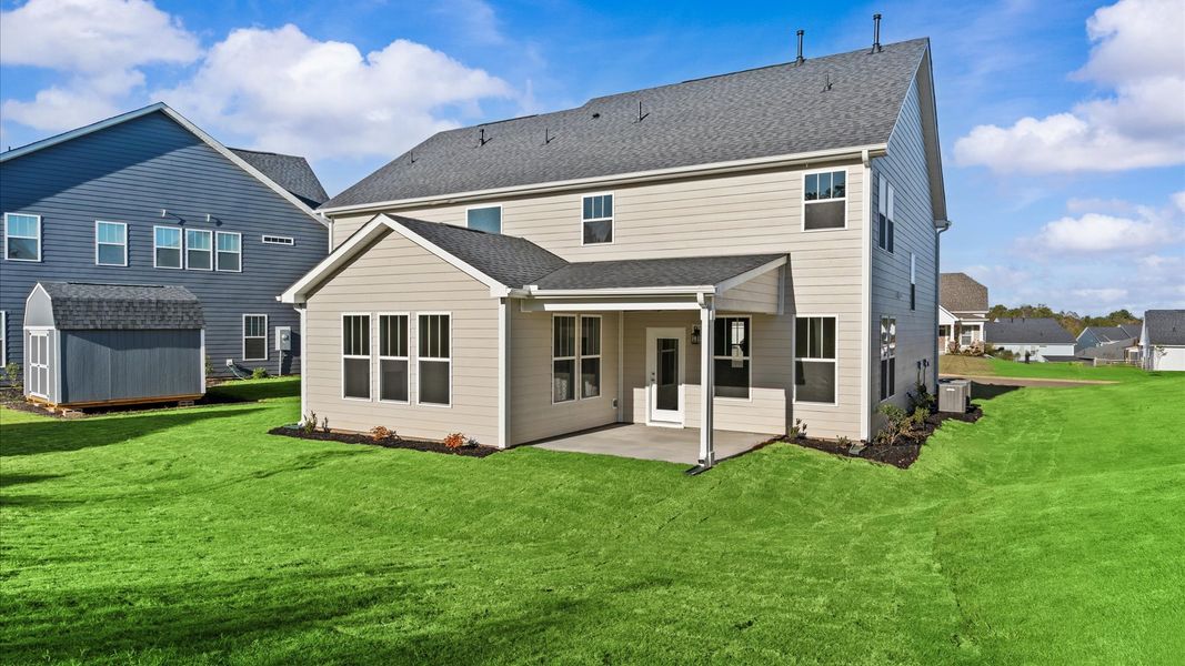 Exterior details and patio area of a home in Wells Crossing, Seneca (Image 19).