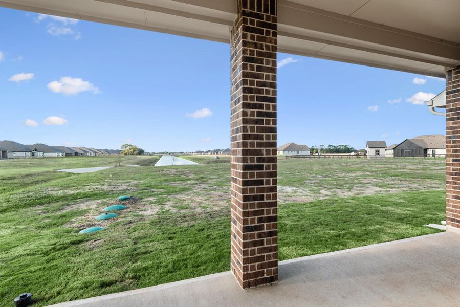 Stunning views from the covered patio