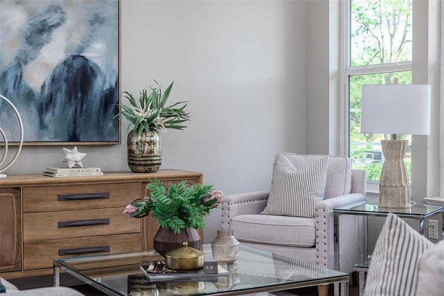 Furnished interior view inside a new home in , Tampa (Image 8). Furnished interior view inside a new home in , Tampa (Image 8).