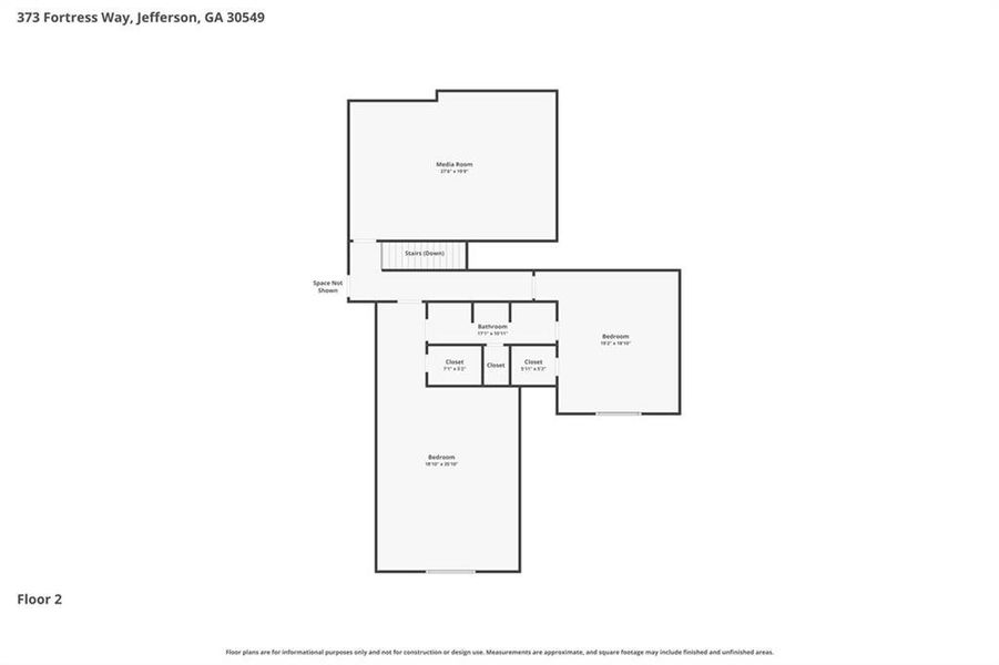2D floor plan layout of this home in , Jefferson, GA (Image 6).
