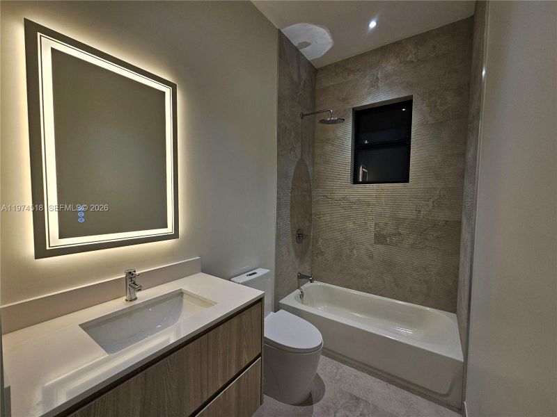 Furnished interior view inside a new home in , Miami (Image 16).