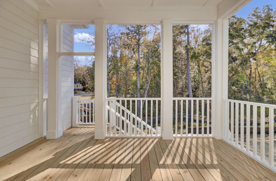 Exterior details and patio area of a home in Indigo Grove Single Family Homes, Johns Island (Image 24).