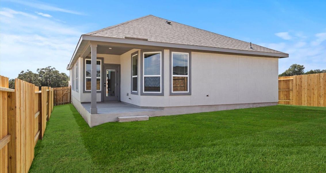Exterior details and patio area of a home in Meyer Ranch, New Braunfels (Image 3). Exterior details and patio area of a home in Meyer Ranch, New Braunfels (Image 3).