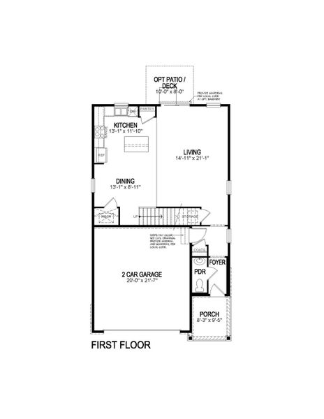 2D floor plan layout for the Elder by D.R. Horton in Tailholt, Severance, CO (Image 5).