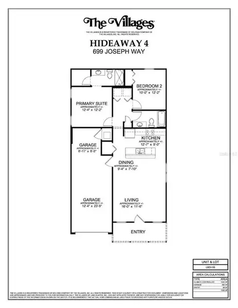 2D floor plan layout of this home in , The Villages, FL (Image 3).